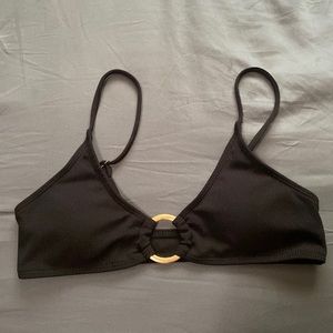 Sexy simple black swim top